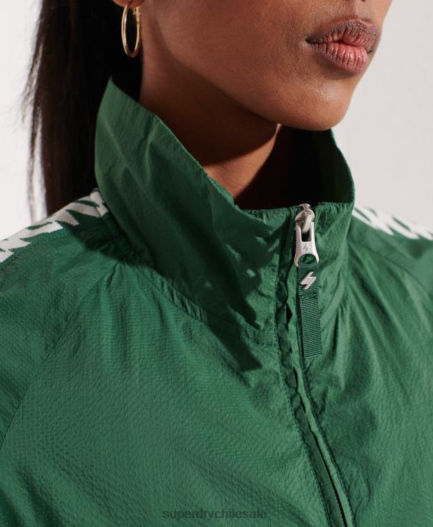 mujer Superdry verde chamarra cortavientos code energy sd 2R68Z5698