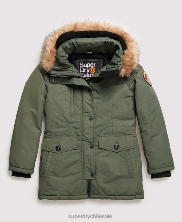 mujer Superdry verde chamarra parka ashley everest 2R68Z5716