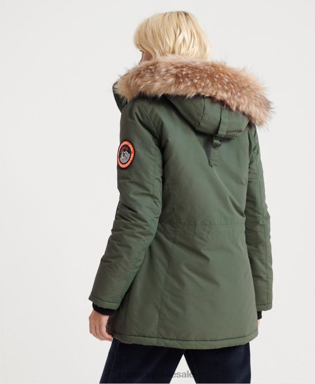 mujer Superdry verde chamarra parka ashley everest 2R68Z5716