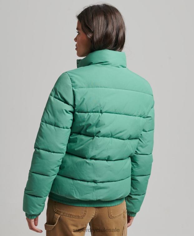 mujer Superdry verde chaqueta acolchada de montaña vintage 2R68Z3608