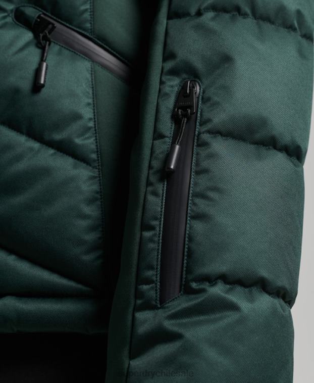 mujer Superdry verde chaqueta acolchada de nieve de lujo 2R68Z3680