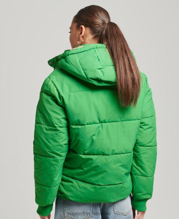 mujer Superdry verde chaqueta acolchada oversize de montaña 2R68Z5453