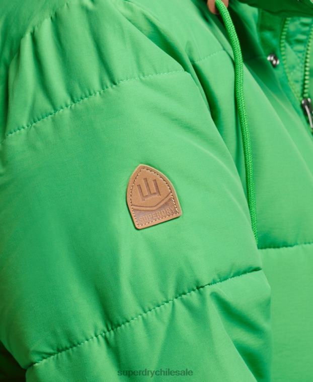 mujer Superdry verde chaqueta acolchada oversize de montaña 2R68Z5453
