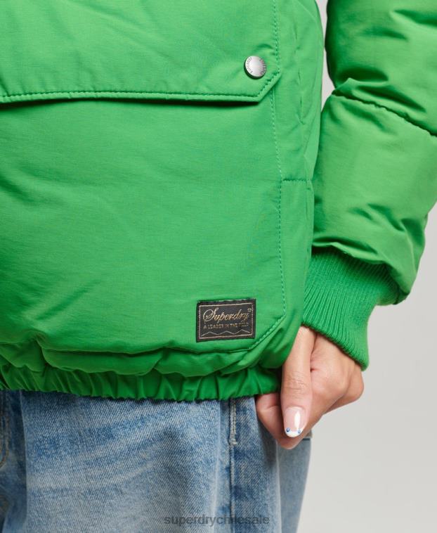 mujer Superdry verde chaqueta acolchada oversize de montaña 2R68Z5453