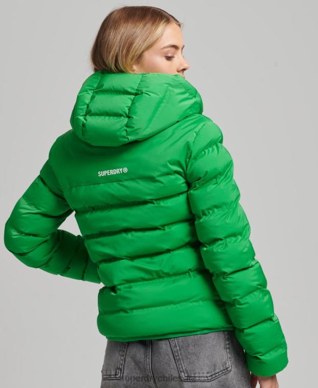 mujer Superdry verde chaqueta acolchada termosellada 2R68Z5626