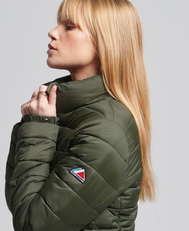 mujer Superdry verde chaqueta bomber fuji 2R68Z5652