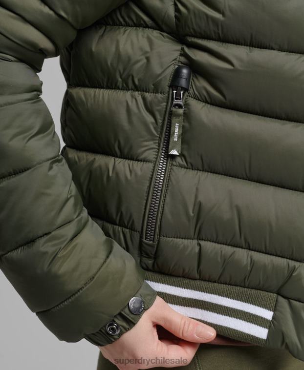 mujer Superdry verde chaqueta bomber fuji 2R68Z5652