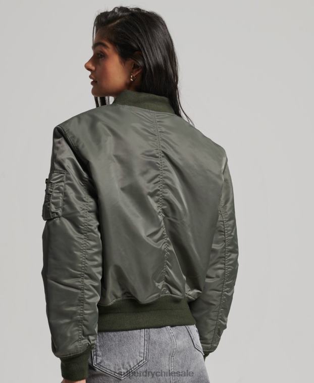 mujer Superdry verde chaqueta bomber ma1 2R68Z5644