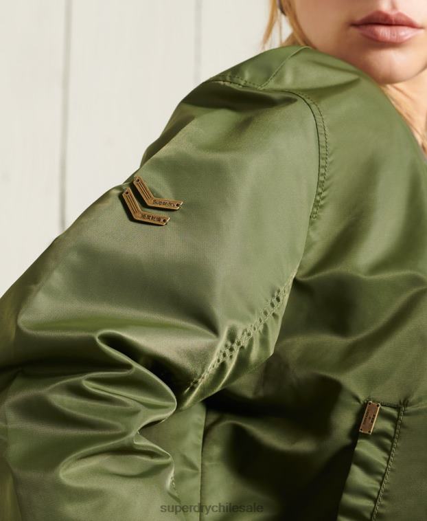mujer Superdry verde chaqueta bomber ma1 2R68Z5656