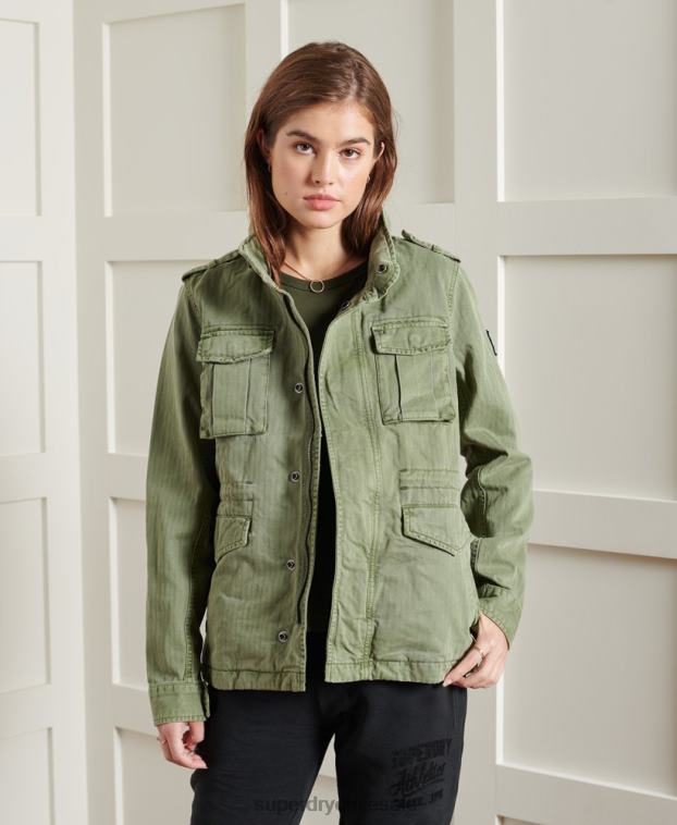 mujer Superdry verde chaqueta camari novato 2R68Z5681
