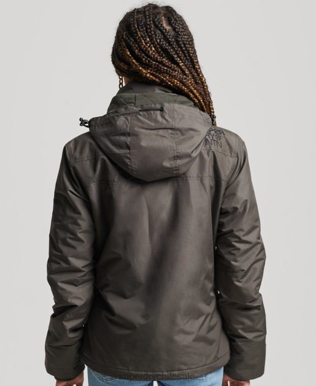 mujer Superdry verde chaqueta cortavientos mountain sd 2R68Z3728