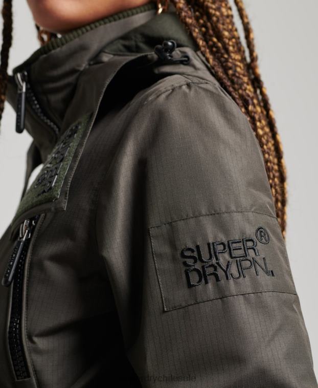 mujer Superdry verde chaqueta cortavientos mountain sd 2R68Z3728