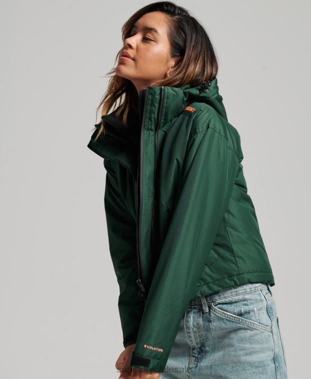mujer Superdry verde chaqueta cortavientos sd 2R68Z3527