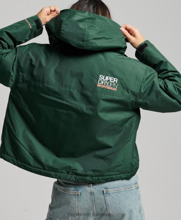 mujer Superdry verde chaqueta cortavientos sd 2R68Z3527