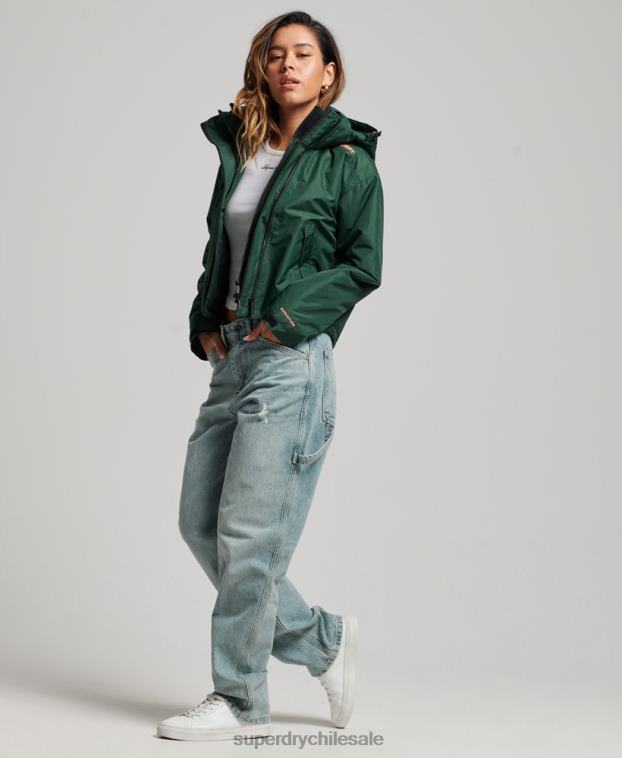 mujer Superdry verde chaqueta cortavientos sd 2R68Z3527