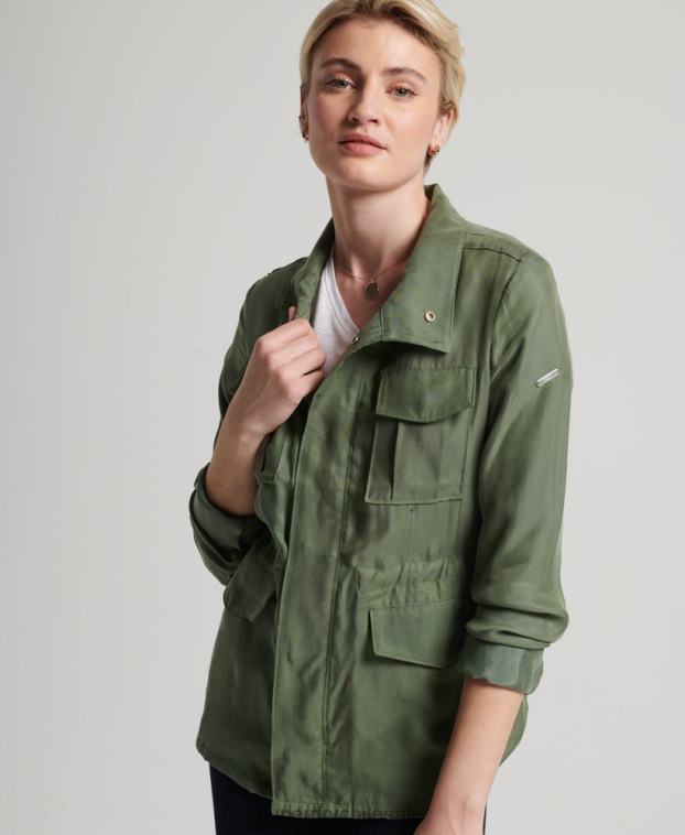 mujer Superdry verde chaqueta cupro m65 2R68Z3544