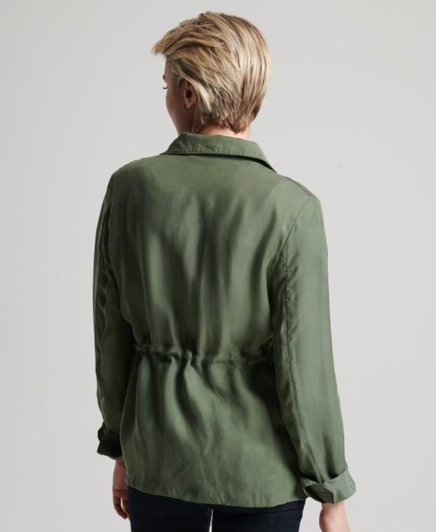 mujer Superdry verde chaqueta cupro m65 2R68Z3544