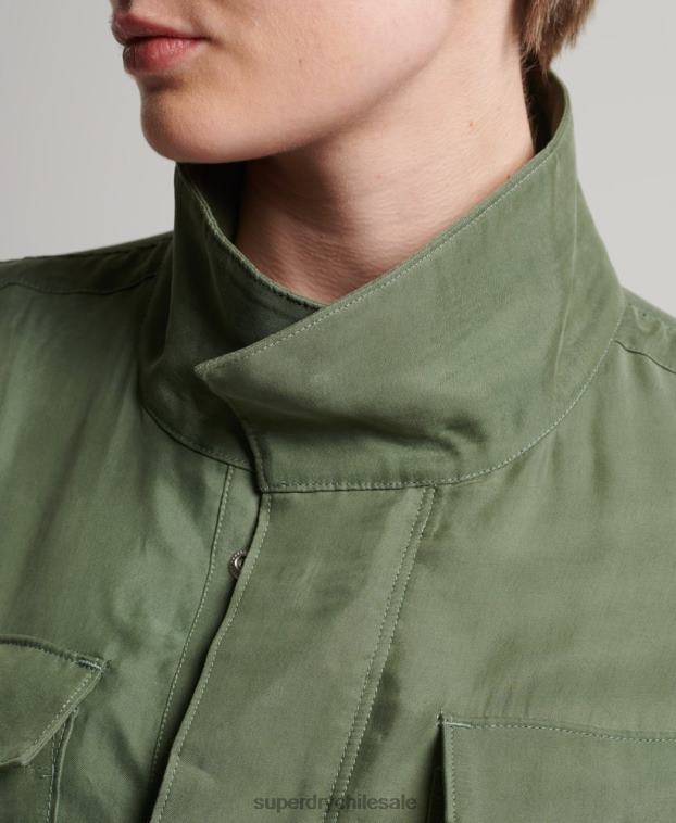 mujer Superdry verde chaqueta cupro m65 2R68Z3544