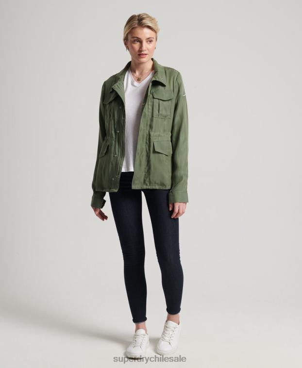 mujer Superdry verde chaqueta cupro m65 2R68Z3544