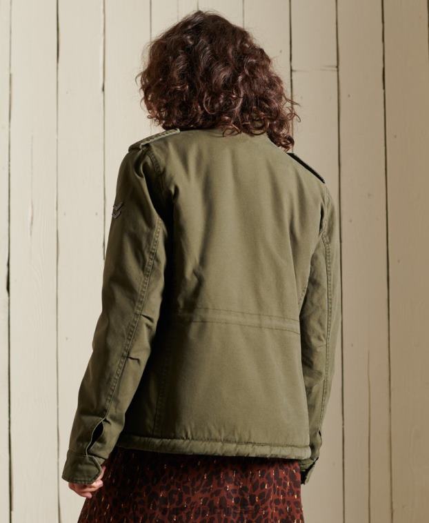 mujer Superdry verde chaqueta militar premium m65 2R68Z5595