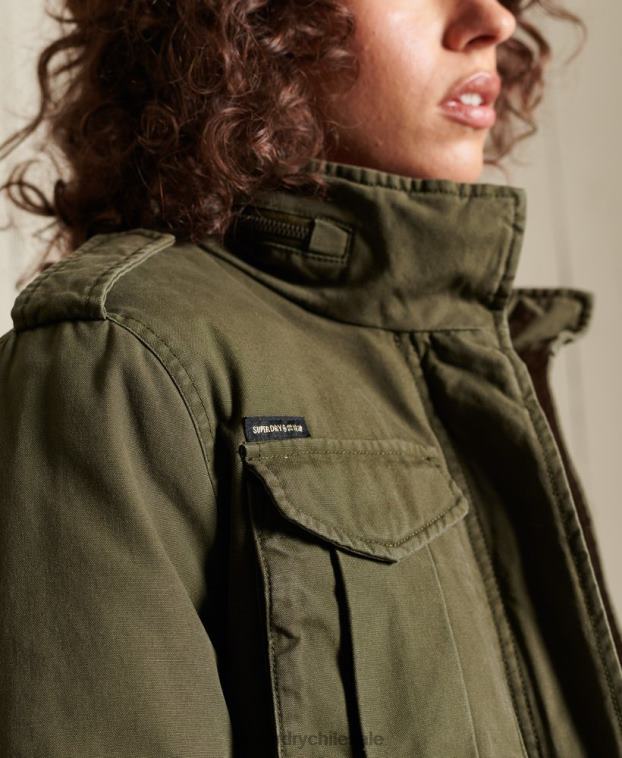 mujer Superdry verde chaqueta militar premium m65 2R68Z5595