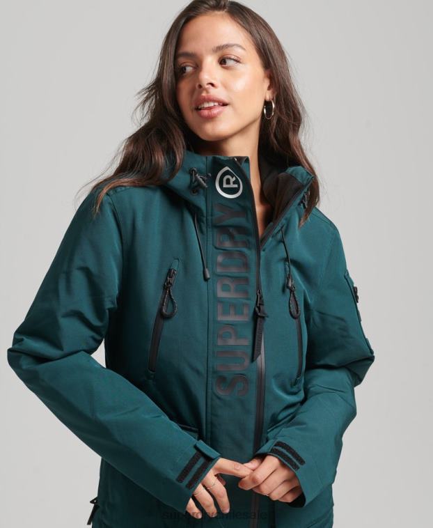 mujer Superdry verde cortavientos con capucha ultimate sd 2R68Z3629
