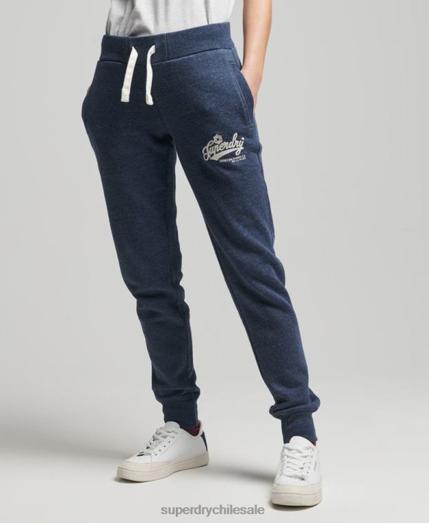mujer Superdry Armada Joggers universitarios estilo script vintage 2R68Z6714