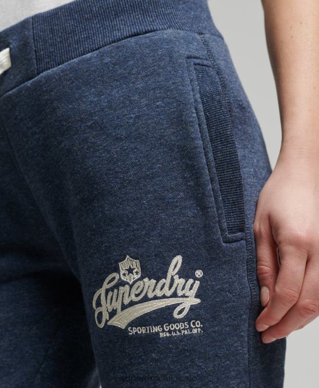 mujer Superdry Armada Joggers universitarios estilo script vintage 2R68Z6714