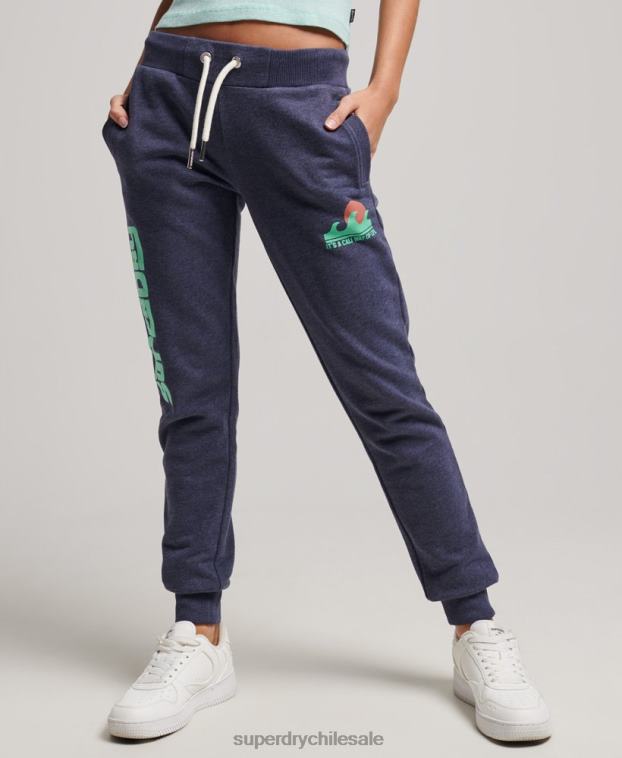 mujer Superdry Armada joggers cali sin cepillar con aberturas 2R68Z3916