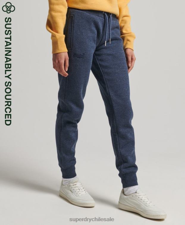 mujer Superdry Armada joggers de algodón orgánico con logo vintage bordado 2R68Z3929