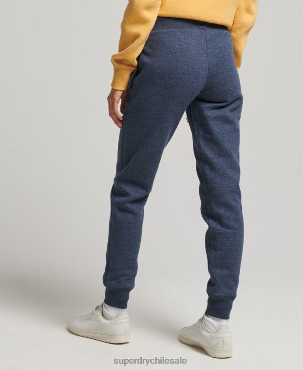 mujer Superdry Armada joggers de algodón orgánico con logo vintage bordado 2R68Z3929