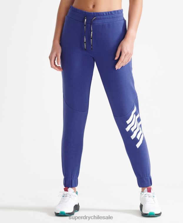 mujer Superdry azul joggers básicos de tren 2R68Z6354