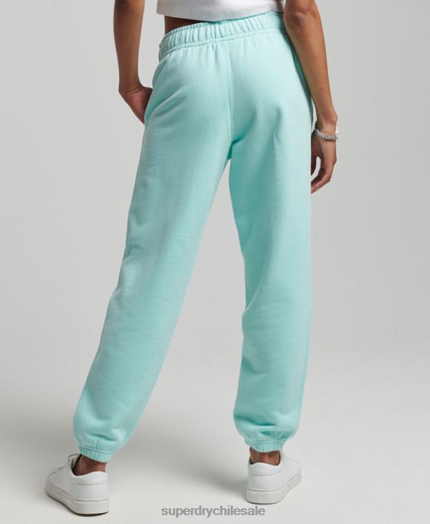 mujer Superdry azul joggers estilo boyfriend con estampado gráfico 2R68Z6591
