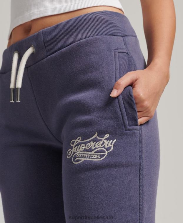 mujer Superdry azul oscuro joggers orgullo y artesanía 2R68Z3907