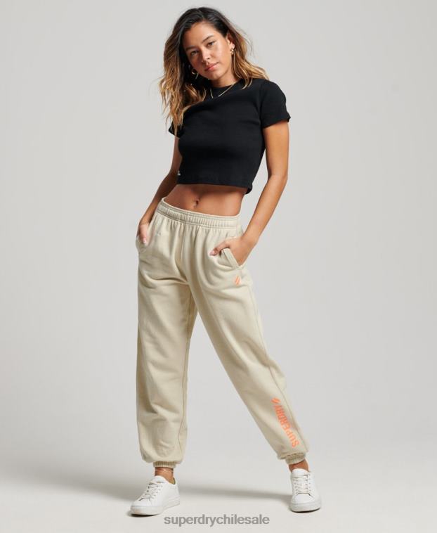 mujer Superdry beige joggers deportivos básicos 2R68Z3902