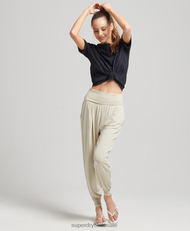 mujer Superdry beige joggers hareem de estudio 2R68Z3946