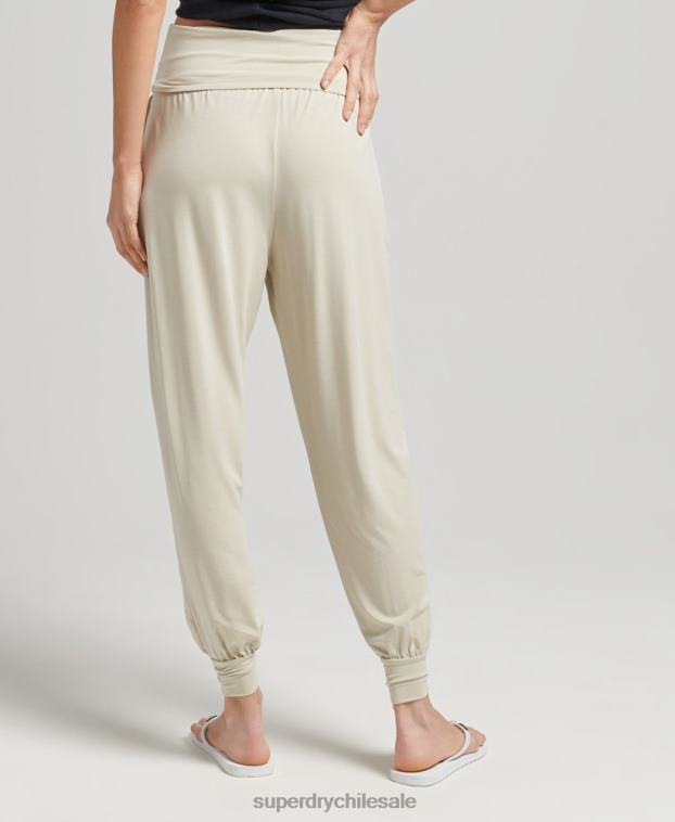 mujer Superdry beige joggers hareem de estudio 2R68Z3946