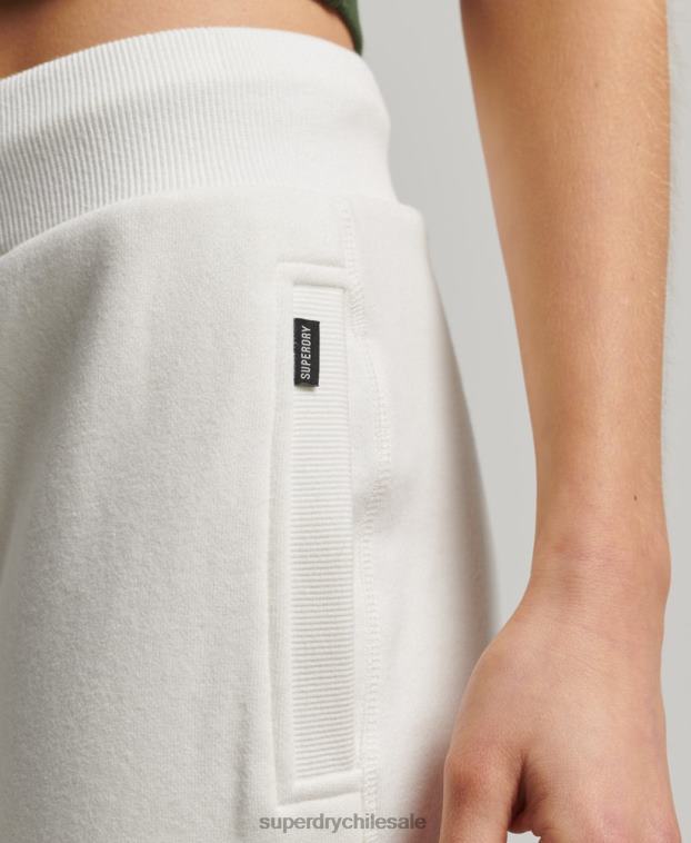mujer Superdry blanco joggers con logo bordado 2R68Z2308