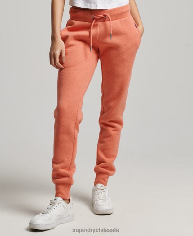 mujer Superdry coral joggers con logo bordado 2R68Z3913
