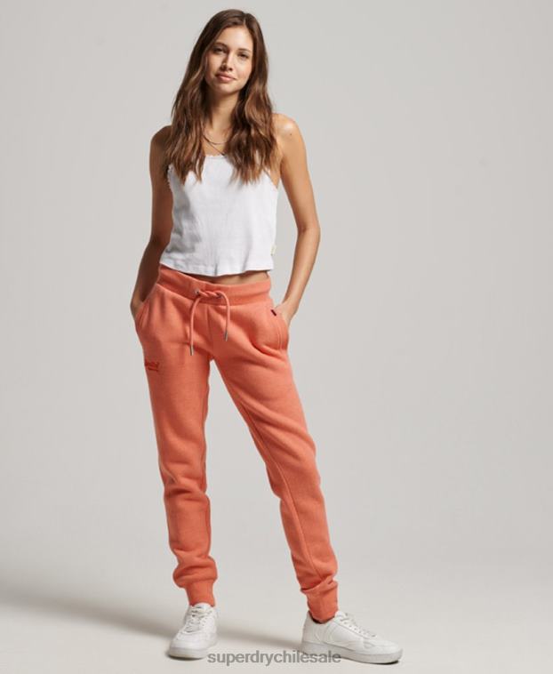 mujer Superdry coral joggers con logo bordado 2R68Z3913