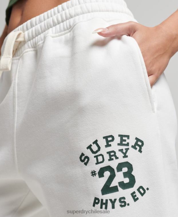 mujer Superdry crema joggers universitarios vintage 2R68Z6633