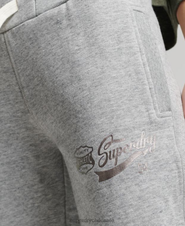 mujer Superdry gris Joggers universitarios estilo script vintage 2R68Z6578