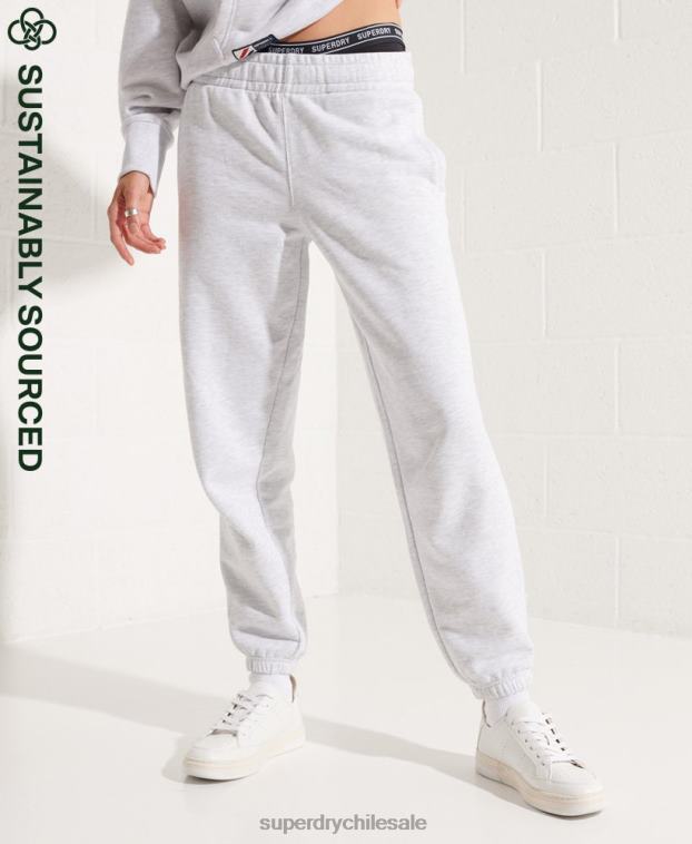 mujer Superdry gris claro Joggers Code Essential de algodón orgánico 2R68Z6682