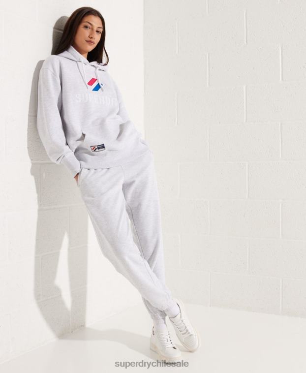 mujer Superdry gris claro Joggers Code Essential de algodón orgánico 2R68Z6682