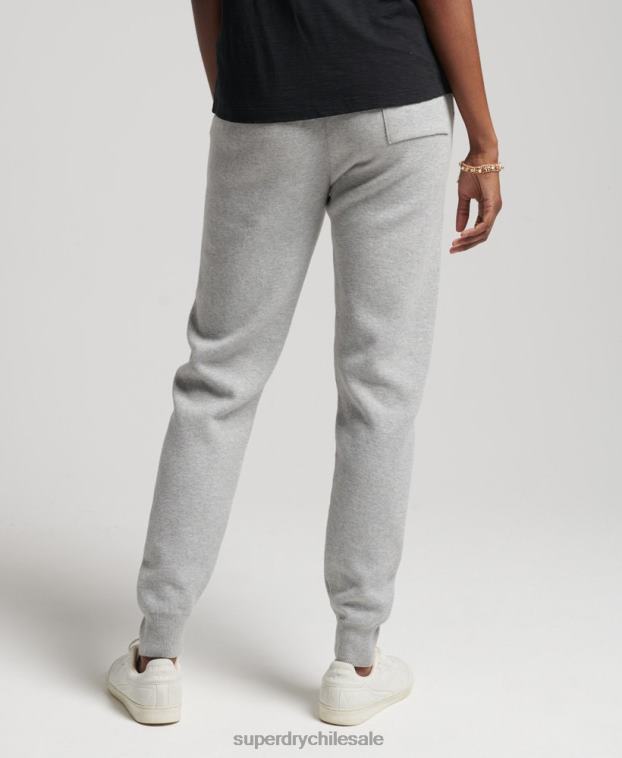 mujer Superdry gris claro Joggers básicos de algodón orgánico 2R68Z6663