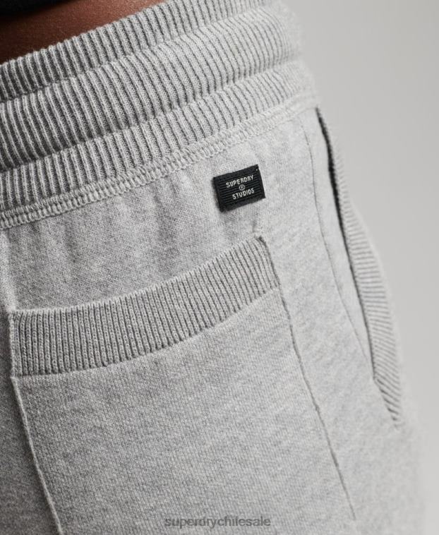 mujer Superdry gris claro Joggers básicos de algodón orgánico 2R68Z6663