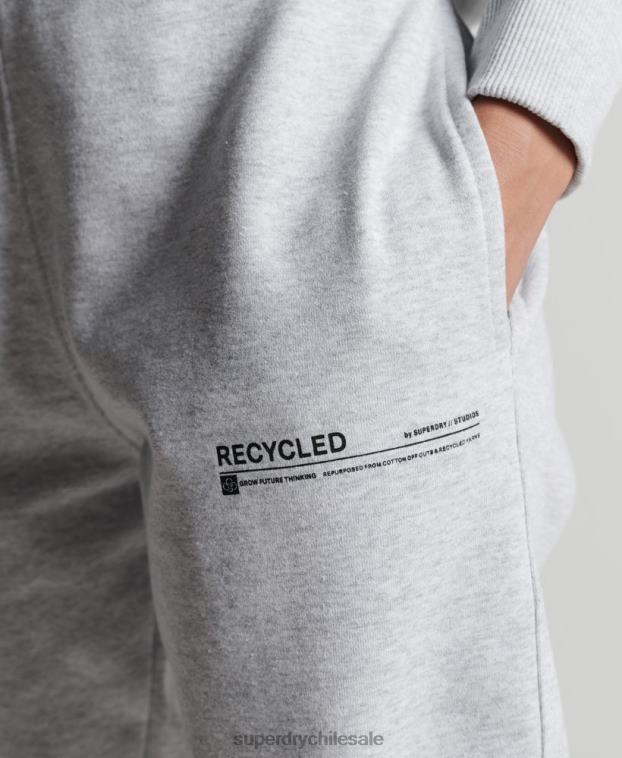 mujer Superdry gris claro Joggers con microtop reciclados 2R68Z6687