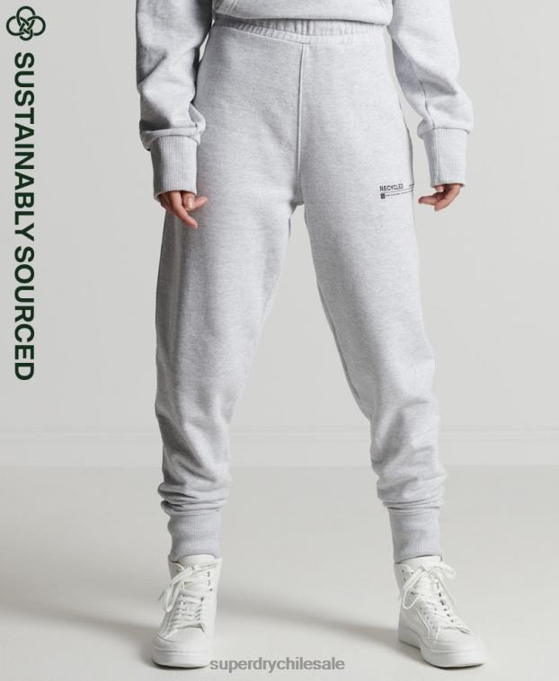 mujer Superdry gris claro Joggers con microtop reciclados 2R68Z6687