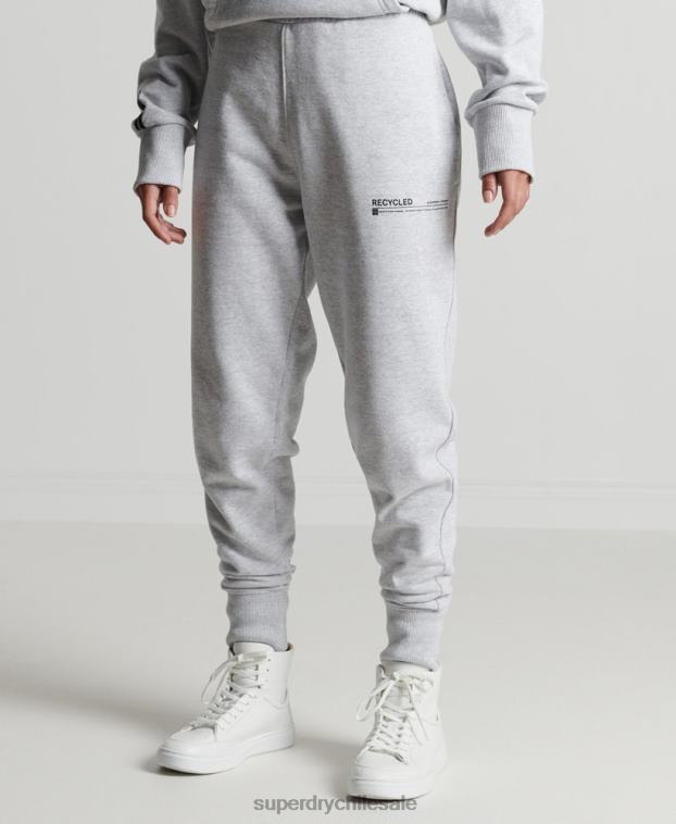 mujer Superdry gris claro Joggers con microtop reciclados 2R68Z6687