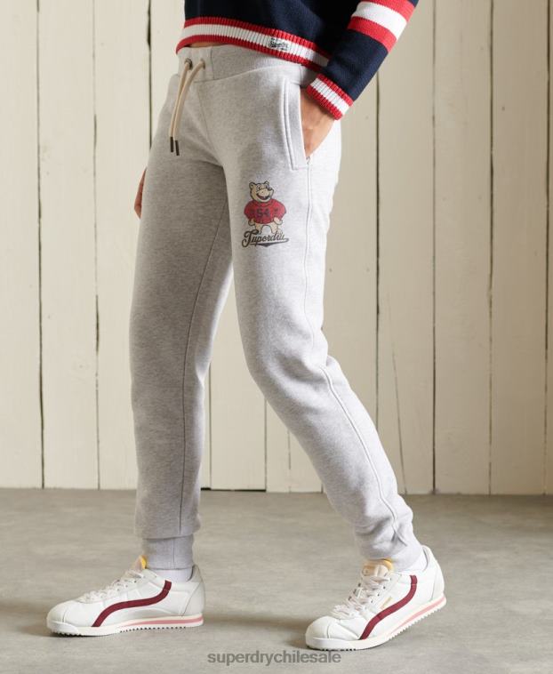 mujer Superdry gris claro corredores universitarios 2R68Z3934